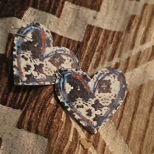 Heart-Shaped Patterned Earrings